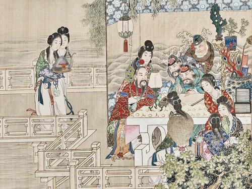 A 'SCHOLARS' PAINTING, LATER QING