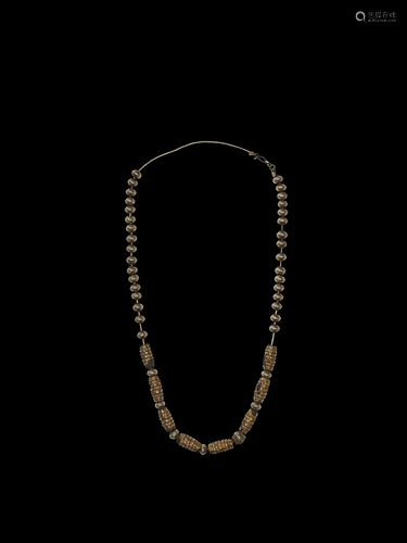 A CHAM GOLD NECKLACE WITH 48 BEADS