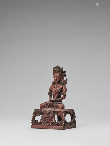 AN AMITAYUS BRONZE, QIANLONG MARK & PERIOD