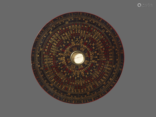 A FENG SHUI COMPASS, QING