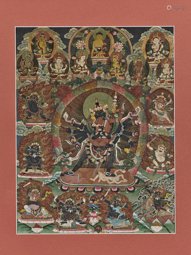 A TIBETAN THANGKA OF CHAKRASAMVARA