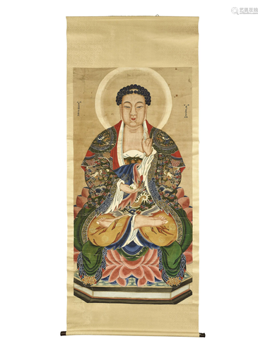 A PAINTING OF BUDDHA, QING