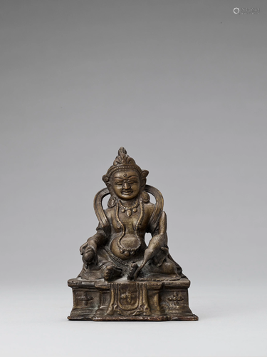 A NEPALESE BRONZE JAMBHALA, 19th CENTURY