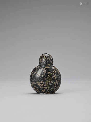 A LIMESTONE SNUFF BOTTLE, 20TH CENTURY