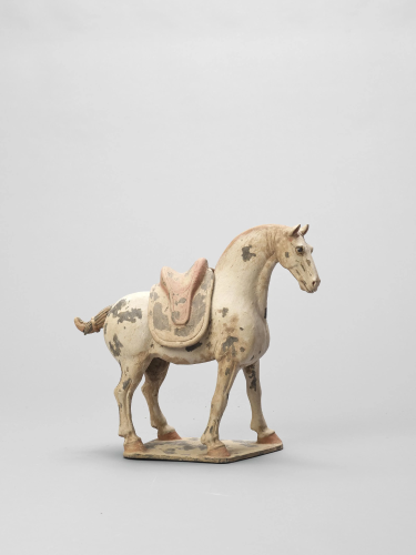 A TL-TESTED TERRACOTTA MODEL OF A HORSE,EARLY T…