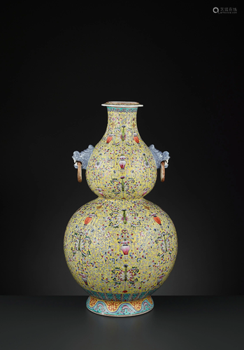 A DOUBLE GOURD VASE, HULUPING, REPUBLIC