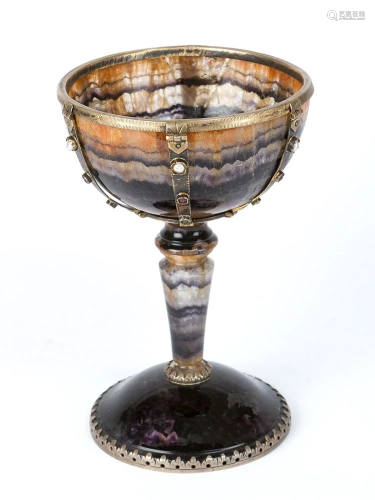 A Blue John Goblet