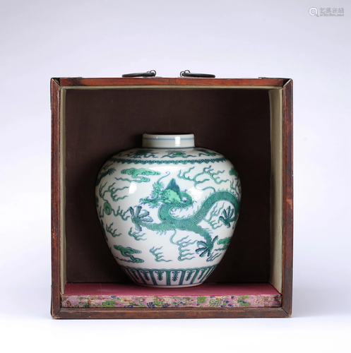 A CHINESE DOUCAI JAR, QING DYNASTY