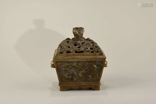 A CHINESE BRONZE CENSER, QIANLONG MARK, …