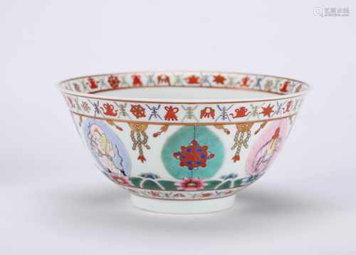 A CHINESE FAMILLE ROSE BOWL, QING DYNASTY