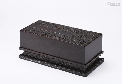 A CHINESE ZITAN BOX, QING DYNASTY