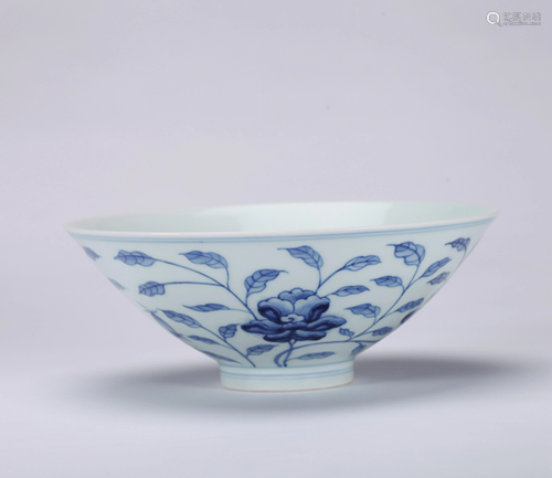 A CHINESE MING STYLE BLUE AND WHITE CON…