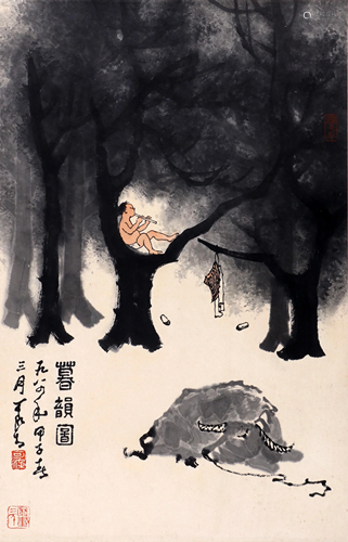 A CHINESE PAINTING, AFTER LI KERAN, INK AND C…