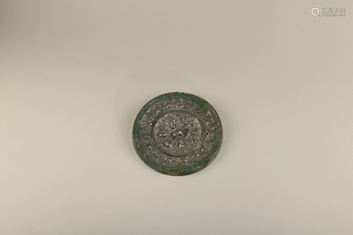 A CHINESE BRONZE MIRROR, QING DYNASTY