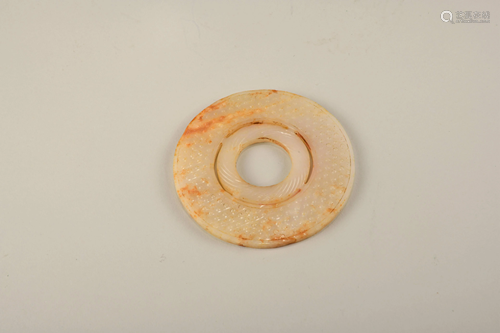 A CHINESE JADE BI DISK, 17TH CENTURY