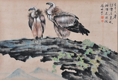 A CHINESE PAINTING, AFTER XU BEIHONG, INK AN…