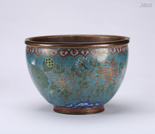 A CHINESE CLOSONNE ENAMEL JARDINI…