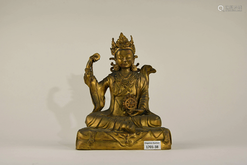 A CHINESE BRONZE FIGURE, QING DYNASTY