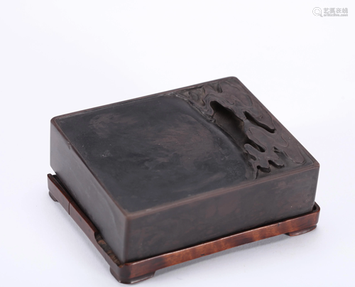 A CHINESE DUAN INKSTONE, QING DYNASTY