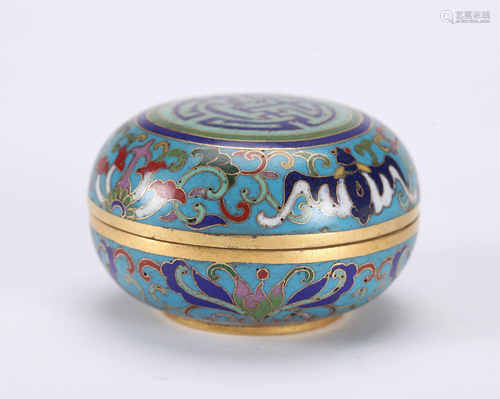 A CHINESE CLOSONNE ENAMEL BOX A…