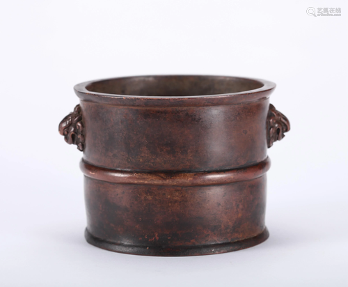 A CHINESE BRONZE CENSER, XUANDE MARK, QI…