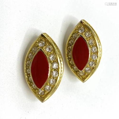 Vintage Kenneth J. Lane Costume Clip-On Earrings