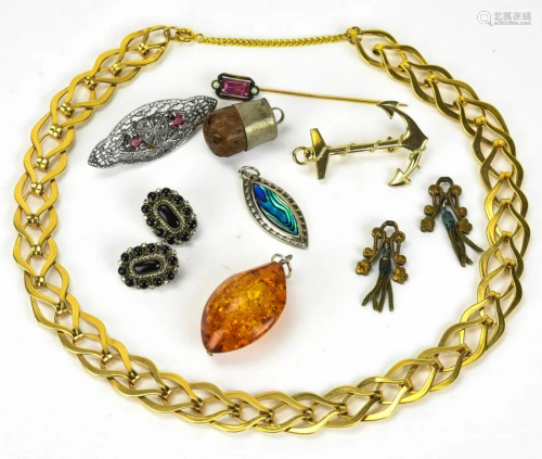 Antique & Vintage Jewelry Group Incld Sterling