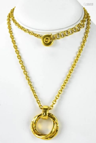 Sonia Rykiel Gilt Oval Link Chain Necklace