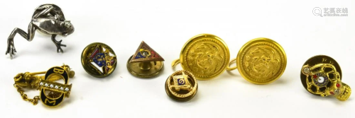Collection of Vintage Fraternal & Military Pins