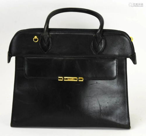 Vintage Bally Leather Satchel Purse / Handbag