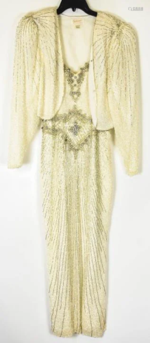 Yolanda Designer's Collection Heavily Beaded Gown