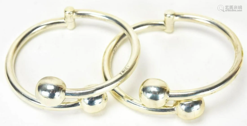 2 Mexican Sterling Silver Bypass Bracelets