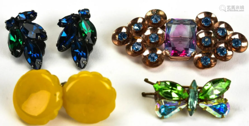 Collection Vintage Rhinestone & Bakelite Jewelry