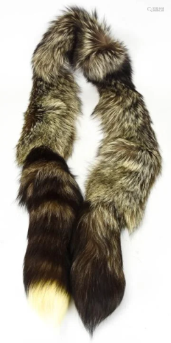 Custom Raccoon Natural Fur Scarf