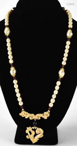 Circa 1995 Christian Lacroix Pearl Necklace