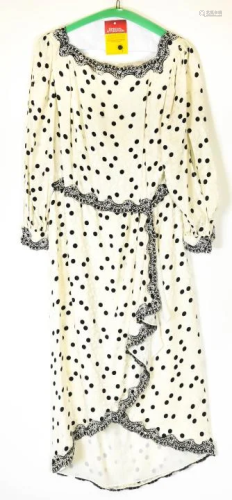 Vintage Fiandaca Silk Polka Dot Dress