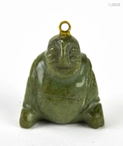 Estate Hand Carved Jade Buddha Pendant