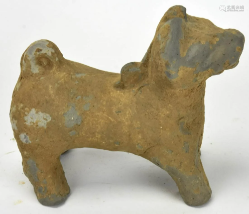 Chinese Archaic Stoneware Pottery Figural Dog