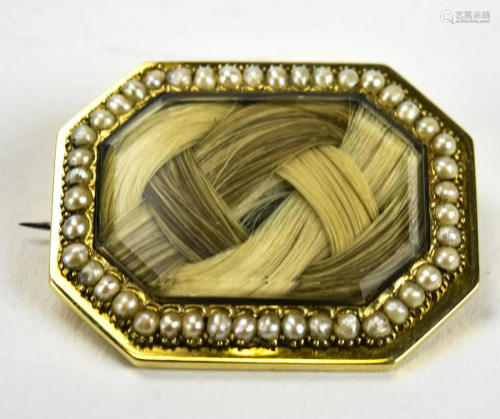 John Haven Family Mourning Brooch w Provenance