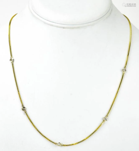 14kt Yellow Gold & Diamonds by the Yard Necklace