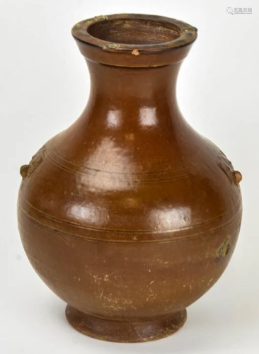 Chinese Brown Glaze Pottery Vase