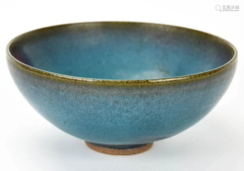 Chinese Flambe Glaze Pottery Bowl