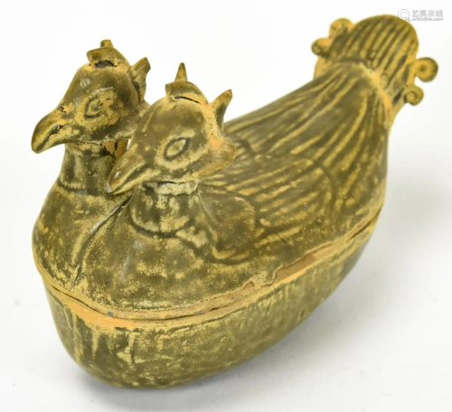Chinese Double Headed Bird Covered Table Box