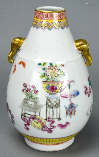 Chinese Daoguang Mark Famille Rose Porcelain Vase