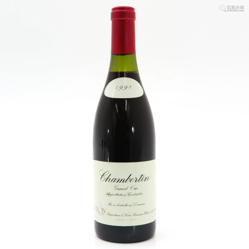 A Bottle of Domaine Leroy, Chambertin, Grand Cru…