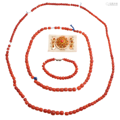 A Red Coral Necklace