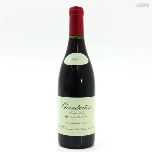 A Bottle of Domaine Leroy, Chambertin, Grand Cru…