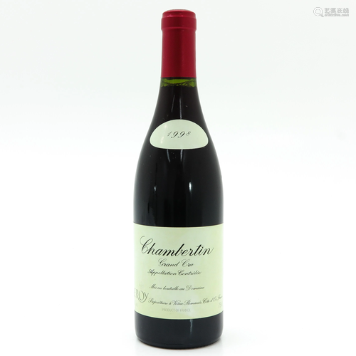 A Bottle of Domaine Leroy, Chambertin, Grand Cru…