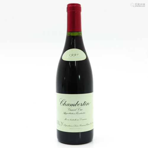 A Bottle of Domaine Leroy, Chambertin, 1998