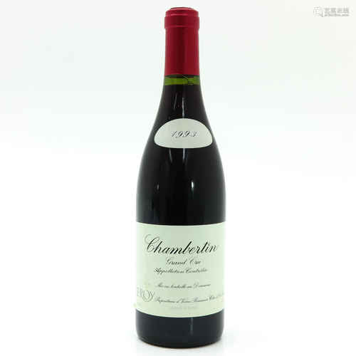 Bottle of Domaine Leroy, Chambertin, Grand Cru, 1993